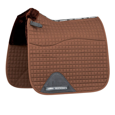 WeatherBeeta Brown Prime Comfy Fleece Dressage Saddle Pad| Online For Equine