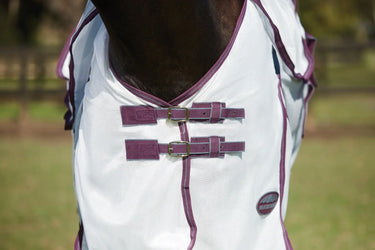 Buy WeatherBeeta ComFiTec Essential Mesh II Combo Neck Fly Rug (Maroon Binding)| Online for Equine