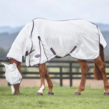 WeatherBeeta ComFiTec Essential Mesh II Combo Neck Fly Rug (Maroon Binding)| Online For Equine