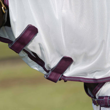 WeatherBeeta ComFiTec Essential Mesh II Combo Neck Fly Rug (Maroon Binding)| Online For Equine