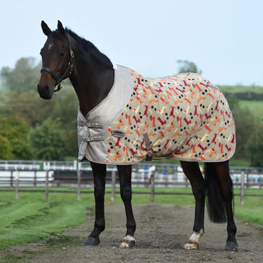 WeatherBeeta Dark Blue / Grey / White Fleece Cooler Standard Neck| Online For Equine