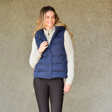 WeatherBeeta Navy/Iris Hapur Heat Seal Quilted Vest| Online For Equine