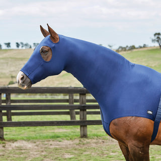 WeatherBeeta Navy Stretch Hood With Zip| Online For Equine