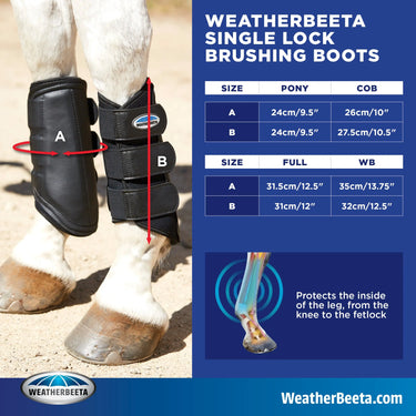 WeatherBeeta Prime Single Lock Brushing Boots| Online For Equine
