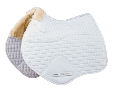 Buy WeatherBeeta White Prime Comfy Fleece Jump Saddle Pad| Online for Equine