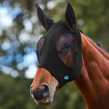 Weatherbeeta Black/Black Comfitec Stretch Fly Mask With Ears| Online For Equine