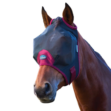 Weatherbeeta Black/Burgundy Comfitec Fine Mesh Fly Mask| Online For Equine