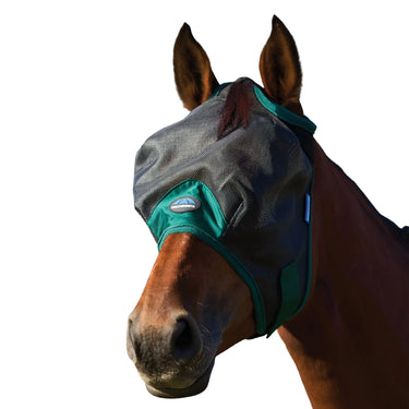 Weatherbeeta Black/Forest Green Comfitec Durable Mesh Fly Mask| Online For Equine