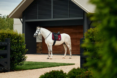 Weatherbeeta Burgundy Satin Luxe Air-Tec Dressage Saddle Pad| Online For Equine