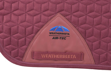Weatherbeeta Burgundy Suede Elite Air-Tec Dressage Saddle Pad| Online For Equine