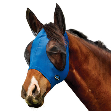 Weatherbeeta Cobalt/Black Comfitec Deluxe Stretch Fly Mask With Ears| Online For Equine