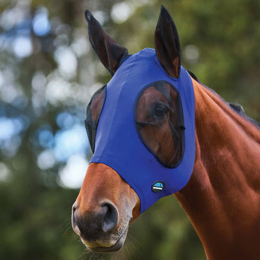 Weatherbeeta Cobalt/Black Comfitec Stretch Fly Mask With Ears| Online For Equine