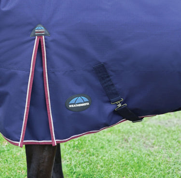 Weatherbeeta Comfitec Essential Turnout 220G Navy/ Burgundy| Online For Equine