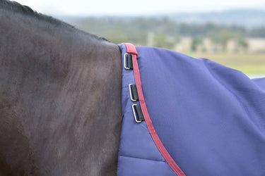 Weatherbeeta Comfitec Essential Turnout 50G Navy/ Burgundy| Online For Equine