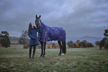 Weatherbeeta Comfitec Essential Turnout Combo 220G Navy/ Burgundy| Online For Equine