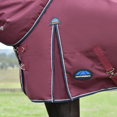 Weatherbeeta Comfitec Essential Turnout Detach-A-Neck 220G Burgundy/ Navy| Online For Equine