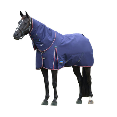 Weatherbeeta Comfitec Essential Turnout Detach-A-Neck 220G Navy/ Burgundy| Online For Equine