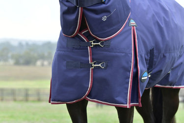 Weatherbeeta Comfitec Essential Turnout Detach-A-Neck 50G Navy/ Burgundy| Online For Equine