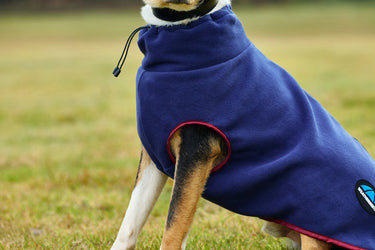 Weatherbeeta Comfitec Fleece Zip Dog Coat Navy/ Burgundy| Online For Equine