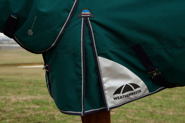 Weatherbeeta Comfitec Plus Dynamic Turnout Detach-A-Neck 100G Forest Green/ Navy| Online For Equine