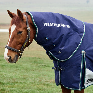 Weatherbeeta Comfitec Plus Dynamic Turnout Neck Cover 220G Navy/ Forest Green| Online For Equine