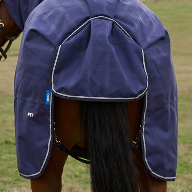 Weatherbeeta Comfitec Prelim Navy Embossed Plaid Turnout Combo 0G| Online For Equine