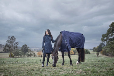 Weatherbeeta Comfitec Prelim Turnout 220G Navy Embossed Plaid| Online For Equine