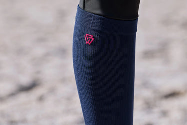 Buy Weatherbeeta Compression Knee Length Riding Sock Navy/Bright Pink | Online for Equine