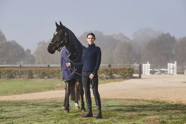 Buy Weatherbeeta Copper 1/2 Zip Long Sleeve Mid-Layer Navy | Online for Equine
