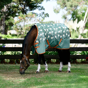Weatherbeeta Green/Burnt Orange/White Comfitec Tyro Standard Neck Lite Plus Turnout Rug| Online For Equine
