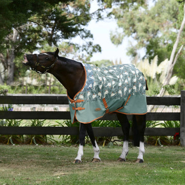 Weatherbeeta Green/Burnt Orange/White Comfitec Tyro Standard Neck Lite Plus Turnout Rug| Online For Equine