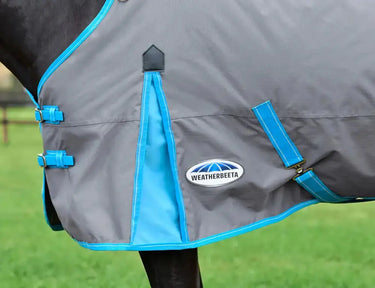 Weatherbeeta Grey/Bright Blue/White Comfitec Classic Standard Neck Lite Plus Turnout Rug| Online For Equine