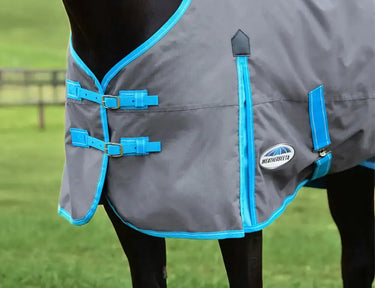 Weatherbeeta Grey/Bright Blue/White Comfitec Classic Standard Neck Lite Plus Turnout Rug| Online For Equine