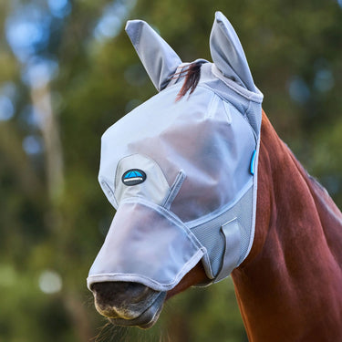 Weatherbeeta Grey Comfitec Fine Mesh Fly Mask With Ears & Nose| Online For Equine