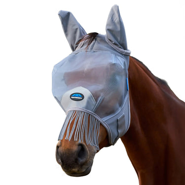 Weatherbeeta Grey Comfitec Fine Mesh Fly Mask With Ears & Tassels| Online For Equine