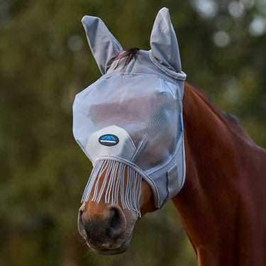 Weatherbeeta Grey Comfitec Fine Mesh Fly Mask With Ears & Tassels| Online For Equine
