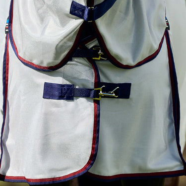 Weatherbeeta Grey/Navy/Burgundy Comfitec Airflow Detach-A-Neck Fly Sheet| Online For Equine