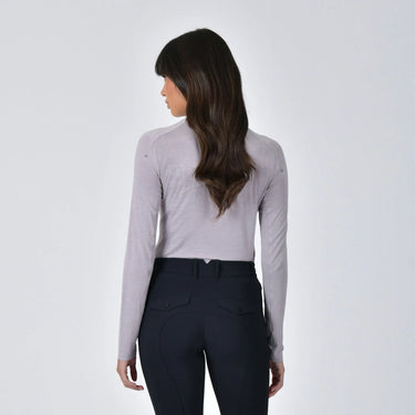Weatherbeeta Ladies 37.5 Mauve Wine Marle Lightweight Performance Long Sleeve 1/4 Zip Top| Online For Equine