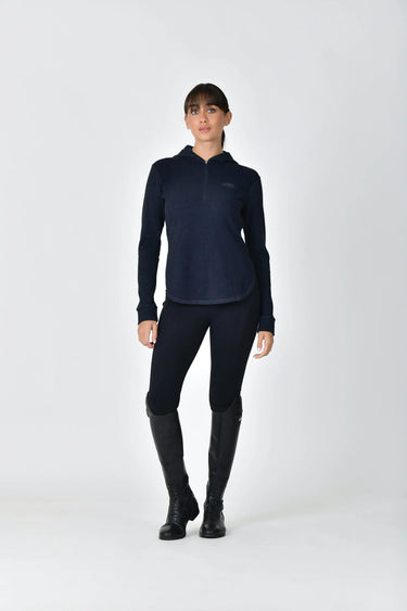 Buy Weatherbeeta London Layer Long Sleeve Top With Hood Dark Navy Marle | Online for Equine