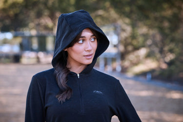 Buy Weatherbeeta London Layer Long Sleeve Top With Hood Dark Navy Marle | Online for Equine