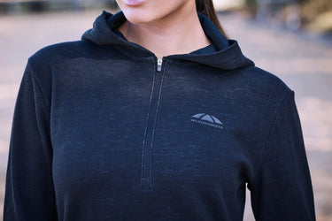 Buy Weatherbeeta London Layer Long Sleeve Top With Hood Dark Navy Marle | Online for Equine