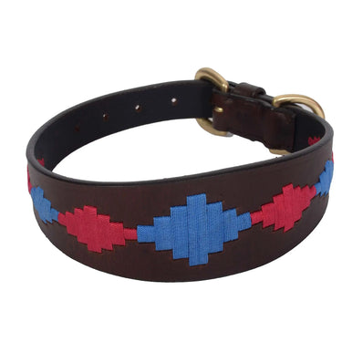 Weatherbeeta Lurcher Polo Leather Dog Collar Beaufort Brown/Purple/Teal| Online For Equine