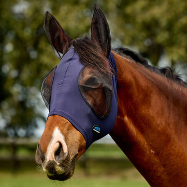 Weatherbeeta Navy/Black Comfitec Deluxe Stretch Fly Mask With Ears| Online For Equine