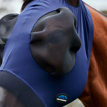 Weatherbeeta Navy/Black Comfitec Luxe Stretch Fly  Mask With Ears & Nose| Online For Equine