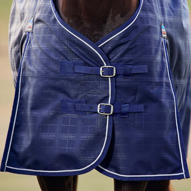 Weatherbeeta Navy Embossed Plaid Comfitec Prelim Turnout 0G| Online For Equine