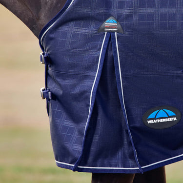 Weatherbeeta Navy Embossed Plaid Comfitec Prelim Turnout 0G| Online For Equine