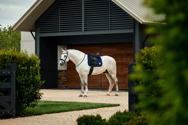 Weatherbeeta Navy Satin Luxe Air-Tec Dressage Saddle Pad| Online For Equine