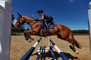 Weatherbeeta Navy Satin Luxe Air-Tec Euro Jump Saddle Pad| Online For Equine