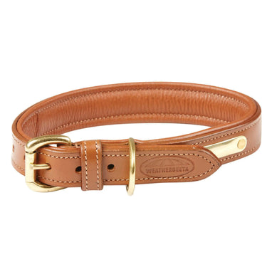 Buy Weatherbeeta Padded Leather Tan Dog Collar | Online for Equine
