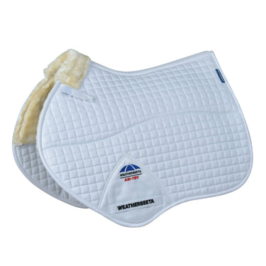 Weatherbeeta Prime Air-Tec Comfy Fleece Jump Shaped Saddle Pad White| Online For Equine